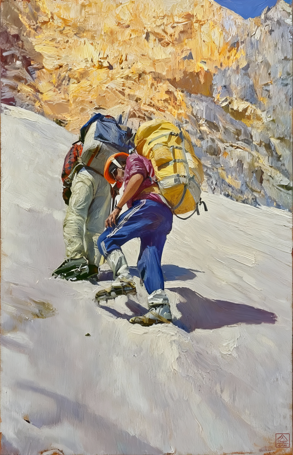 Ascending Under Golden Rock