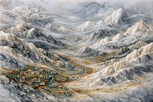 Marble of Dissolving Mandalas