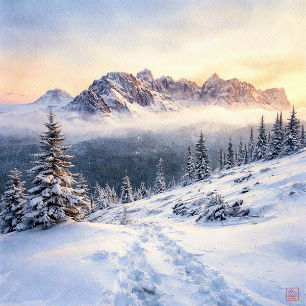 Warm Light on Sleeping Snow