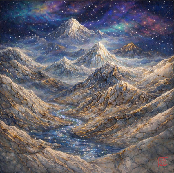 Celestial Current through Quiet Mountains