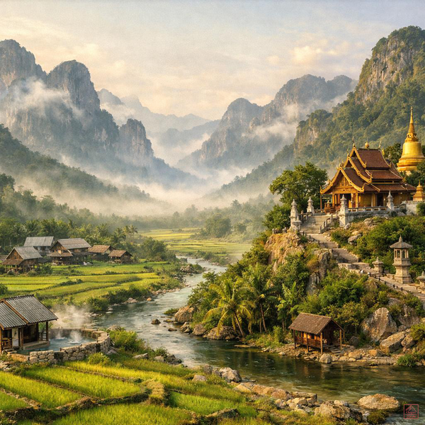 Morning Sutra by the Rice Fields