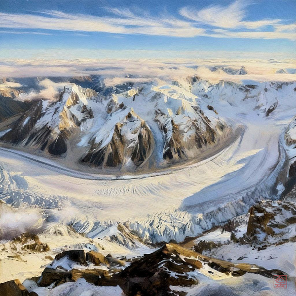 Glacier Mandala of the High Peaks
