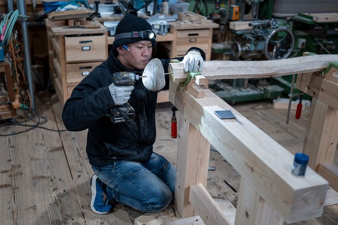 Japanese carpentry doesn't use nails, screws, and bolts. Right?
