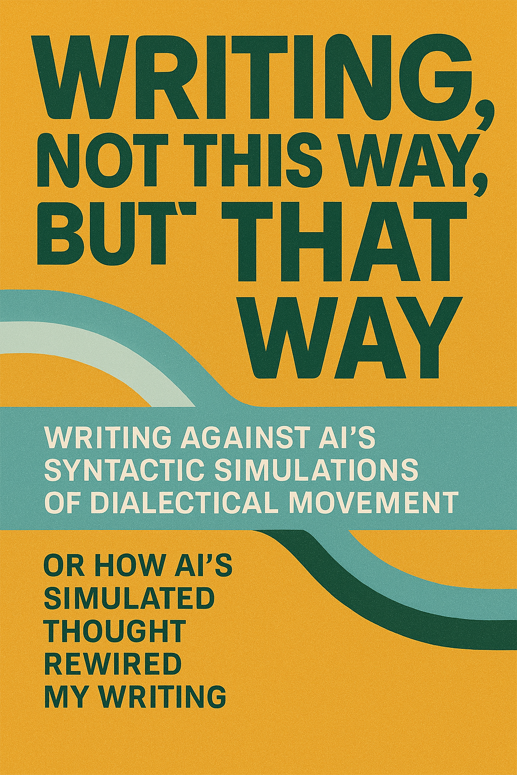 Writing, Not This Way, But That Way: Writing against AI's Syntactic Simulations of Dialectical Movement