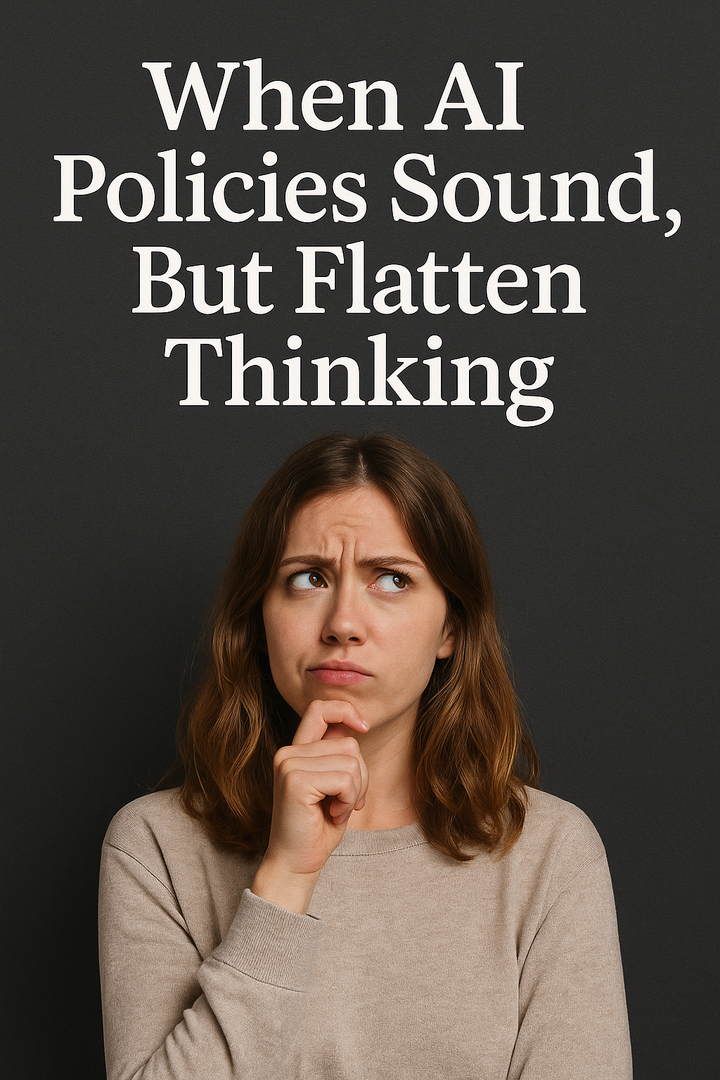 When AI Policies Sound Smart, But Flatten Thinking