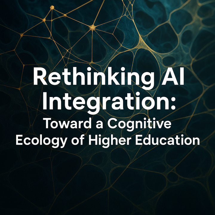 Rethinking AI Integration: Toward a Cognitive Ecology of Higher Education