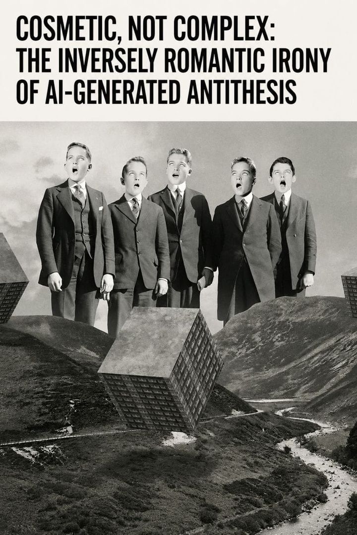 Cosmetic, Not Complex: The Inversely Romantic Irony of AI-Generated Antithesis