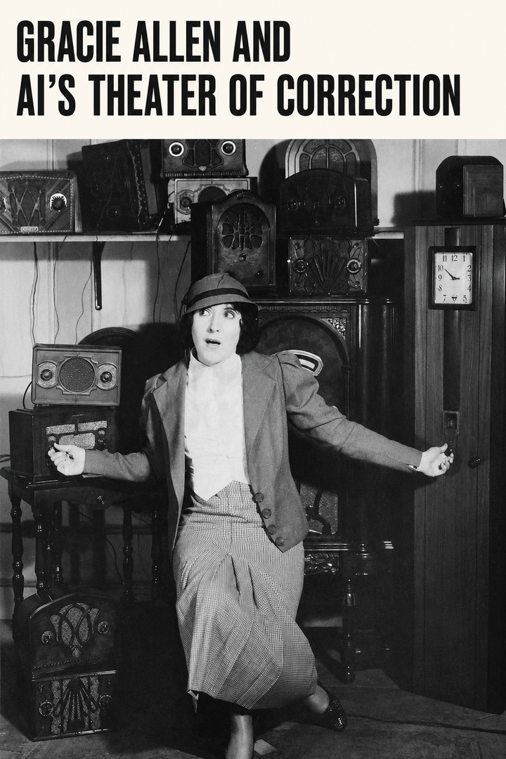 Gracie Allen and AI’s Theater of Correction