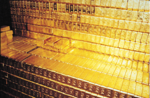 Gold bars at Fort Knox. Photo credit: Red Dog Report