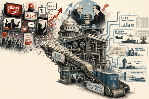 Congress as Content: How Bipartisan Governance Hides Beneath America’s Political Theater