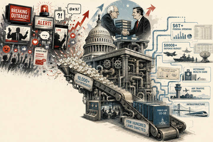 Congress as Content: How Bipartisan Governance Hides Beneath America’s Political Theater