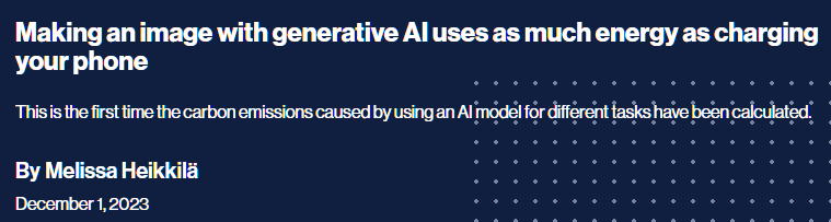 Making an image with generative AI uses as much energy as charging your phone