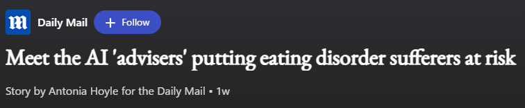 Meet the AI 'advisers' putting eating disorder sufferers at risk