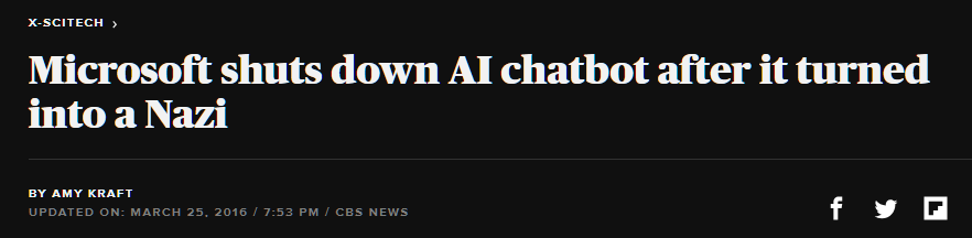 Microsoft shuts down AI chatbot after it turned into a Nazi