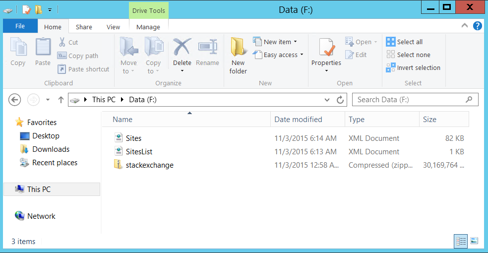 Overview of the downloaded data
