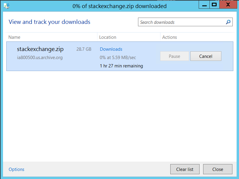 Downloading the data