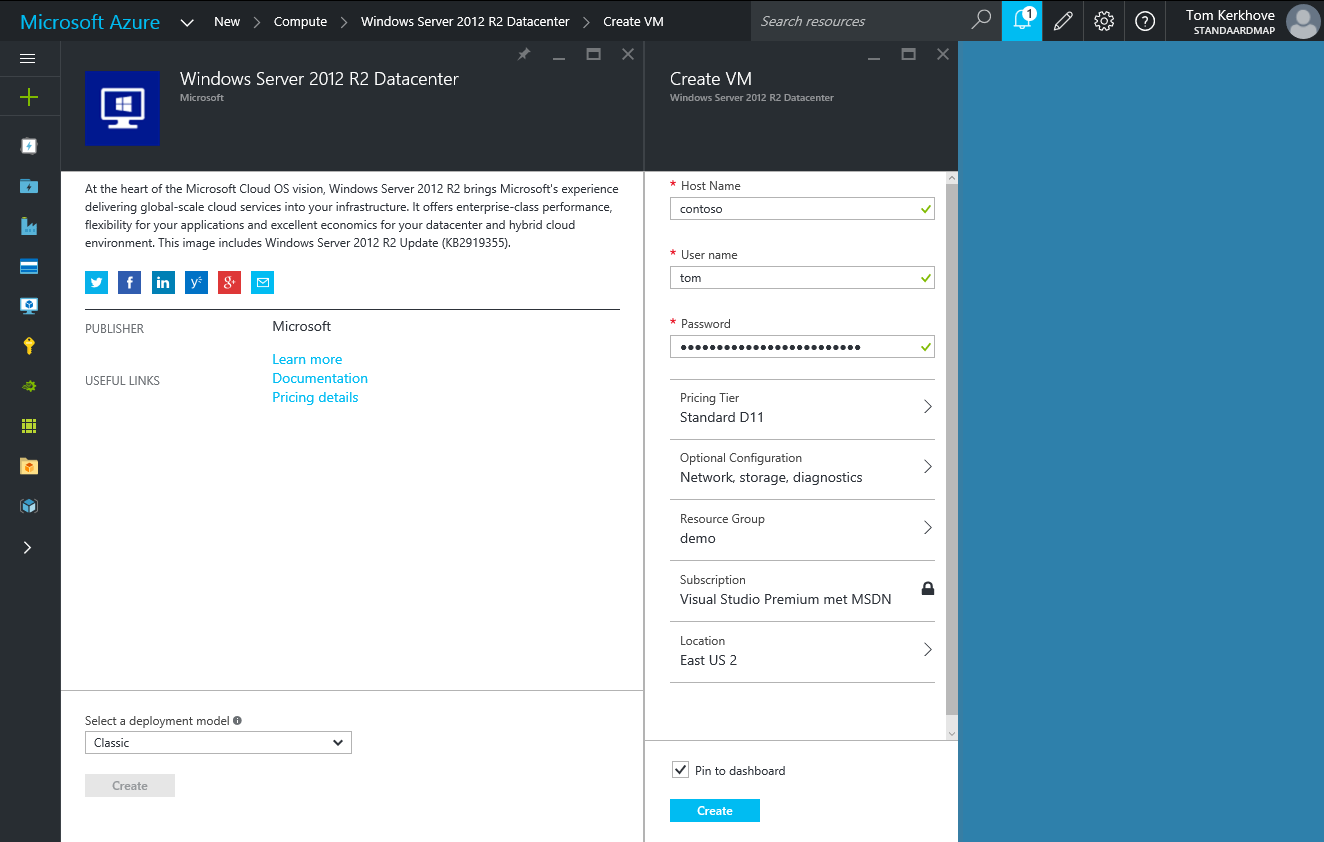 Provisioning a new VM