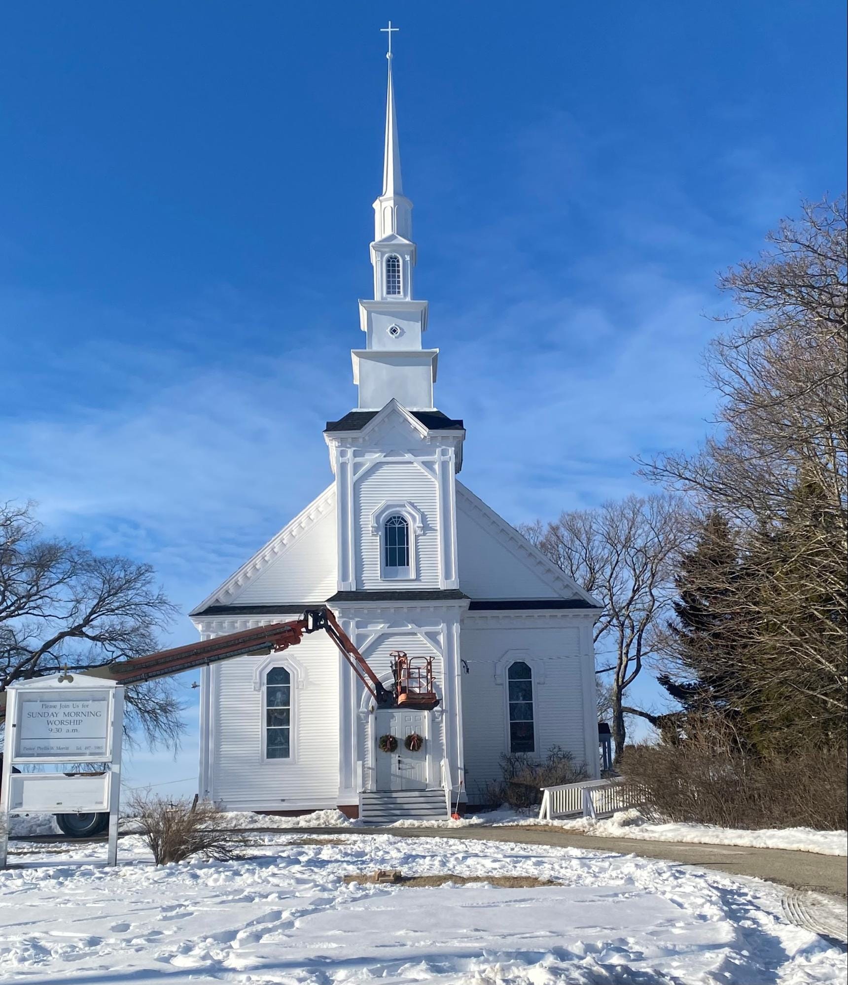 An Awe-In-Spire-ing Moment as New Steeple Tops Historic Sawyer Memorial Church