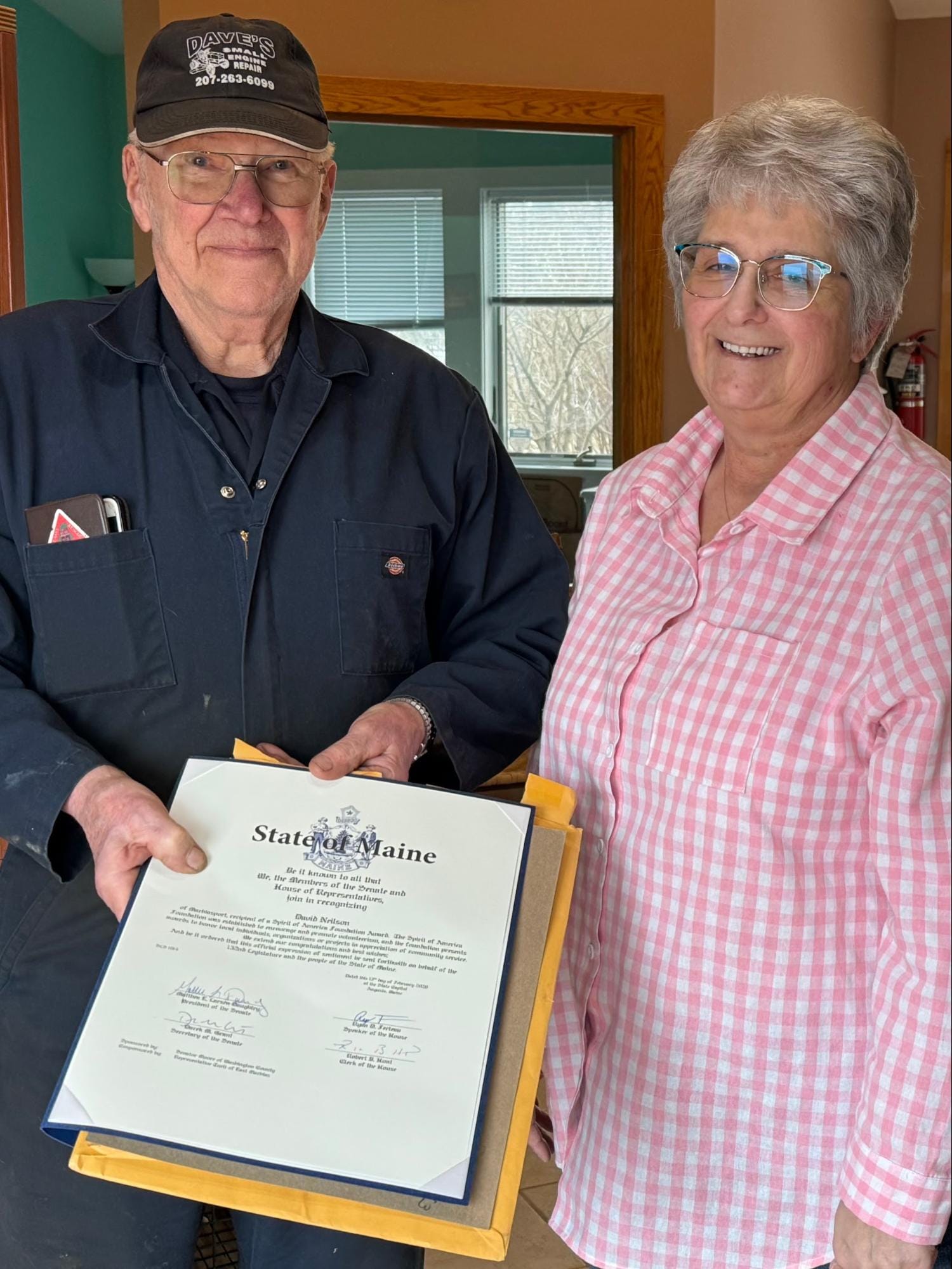 Retired Machiasport Fire Chief Receives Spirit of America Award