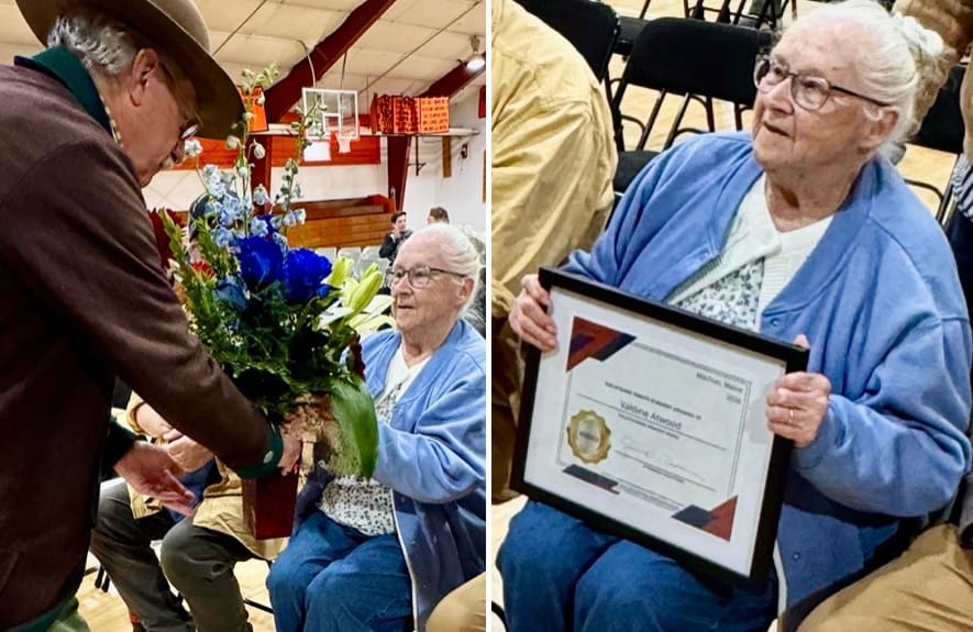 Valdine Atwood Receives Spirit of America Award at Poorly Attended Machias Town Meeting