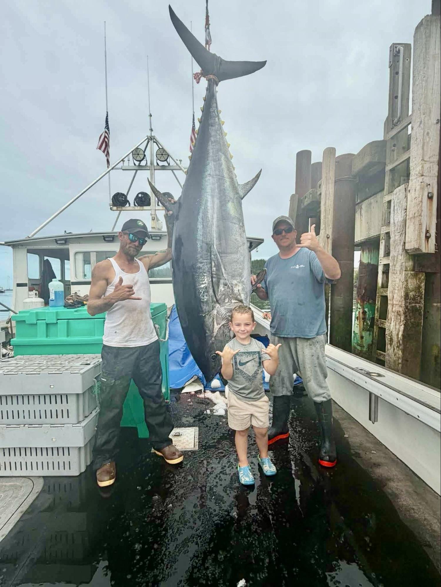 ‘Sorry, Charlie!’ Fishermen’s Tuna Catch Might be a First in Bucks Harbor’s Waters
