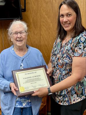 Machias Historian’s Work Honored as Commissioners Dedicate the Valdine Atwood Heritage Museum and Genealogical Center