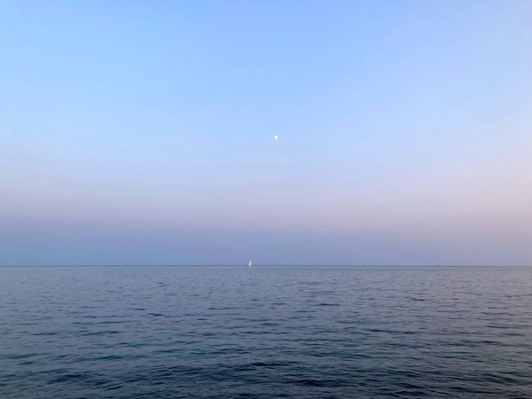Moonrise above Lake Ontario.