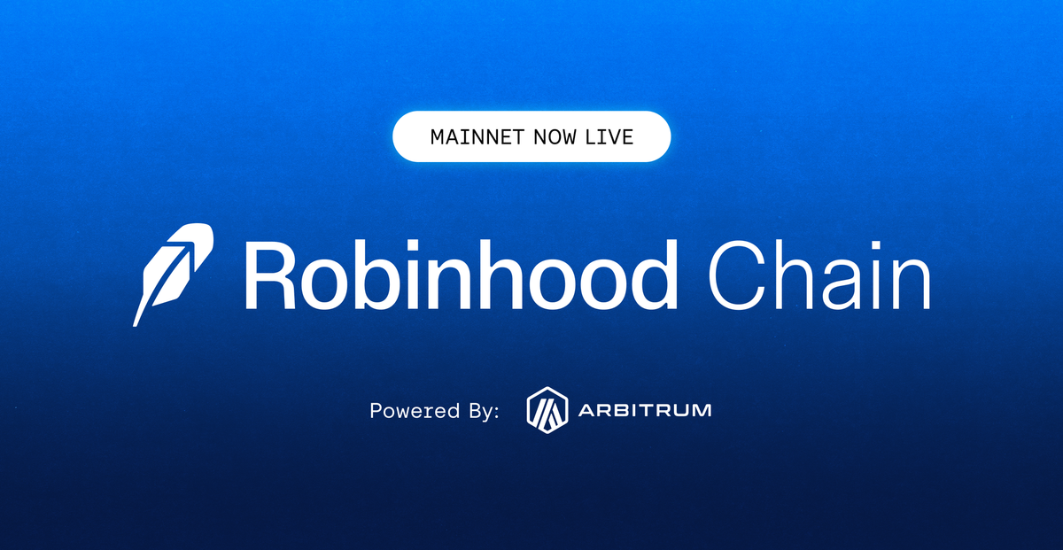 Robinhood Chain mainnet is live, built with the Arbitrum Platform