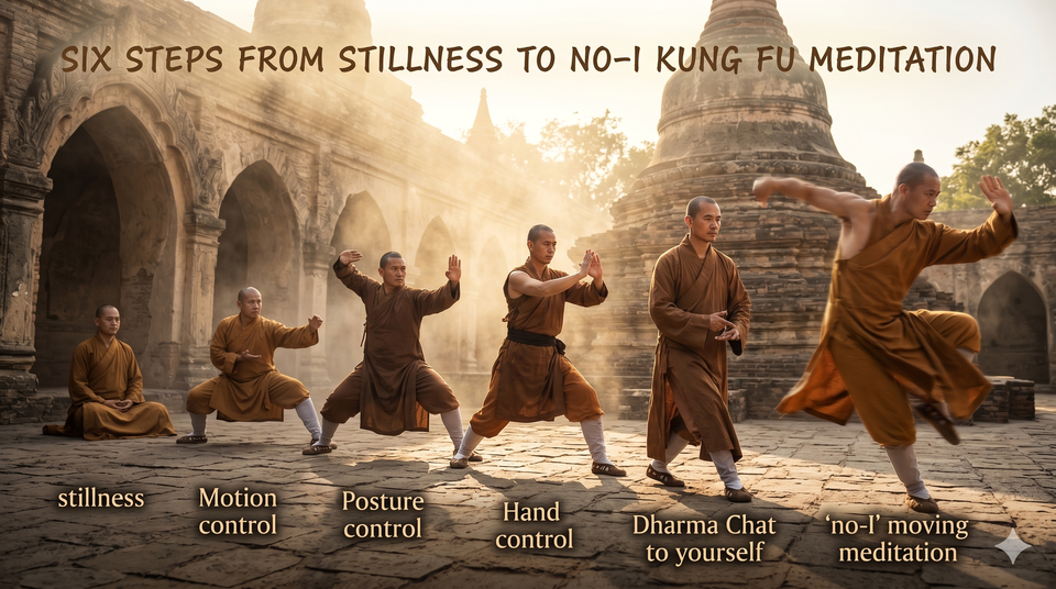 The Six Practices of No-I Moving Meditation