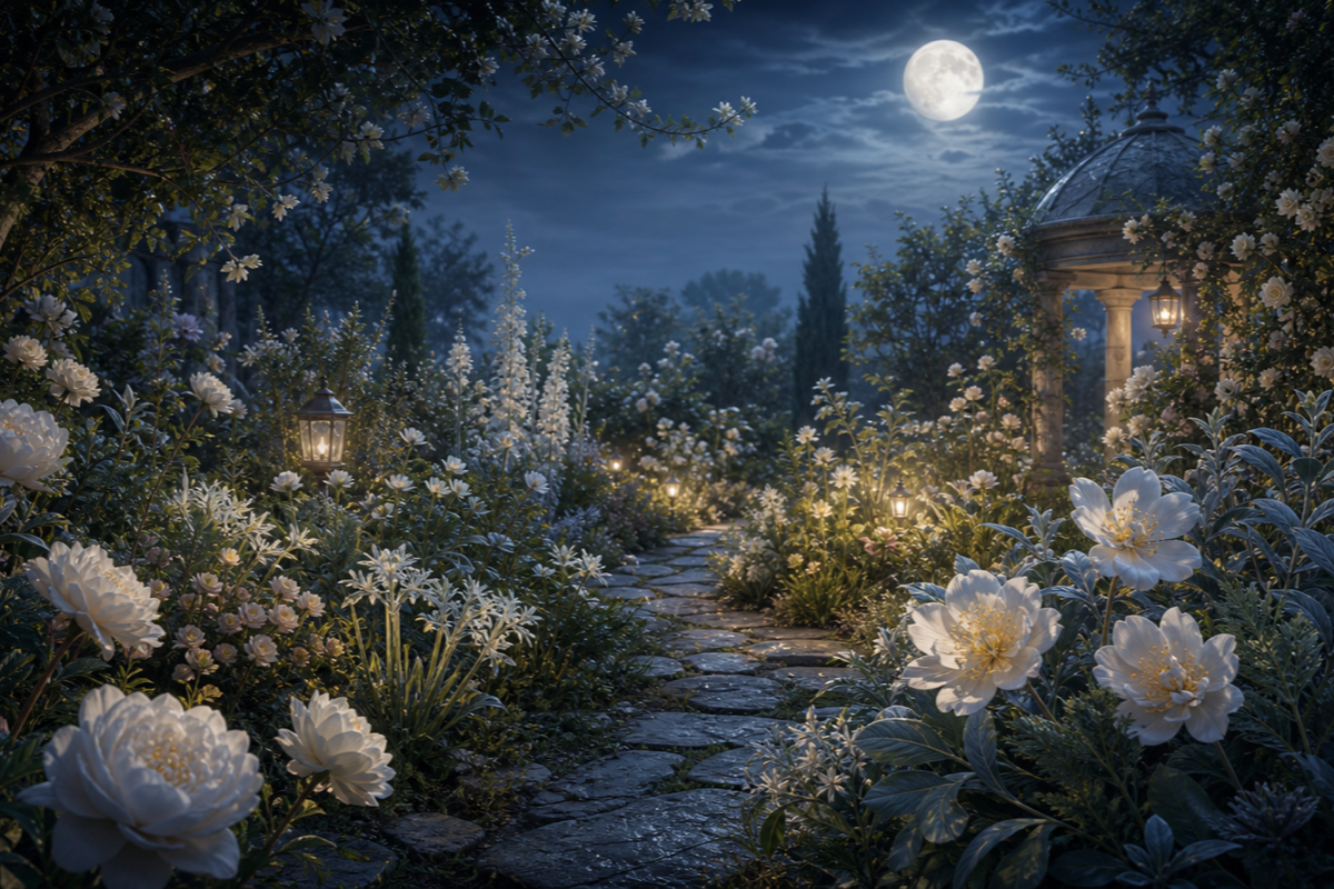 Moon Gardens and Night-Blooming Flowers in Story and Imagination