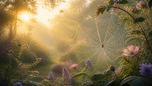 How Garden Spiders Build Webs and Help the Garden-cover