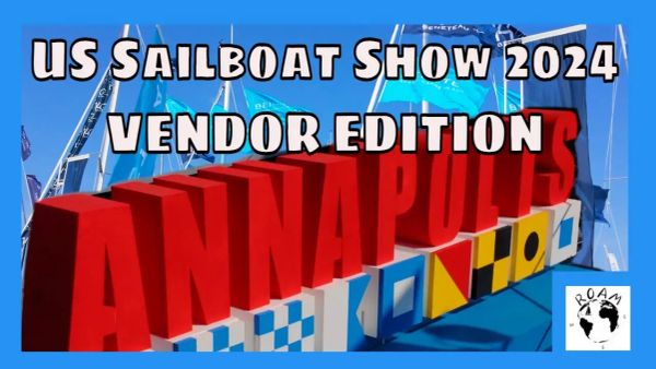 Sailboats and friends at the Annapolis Sailboat Show 2024