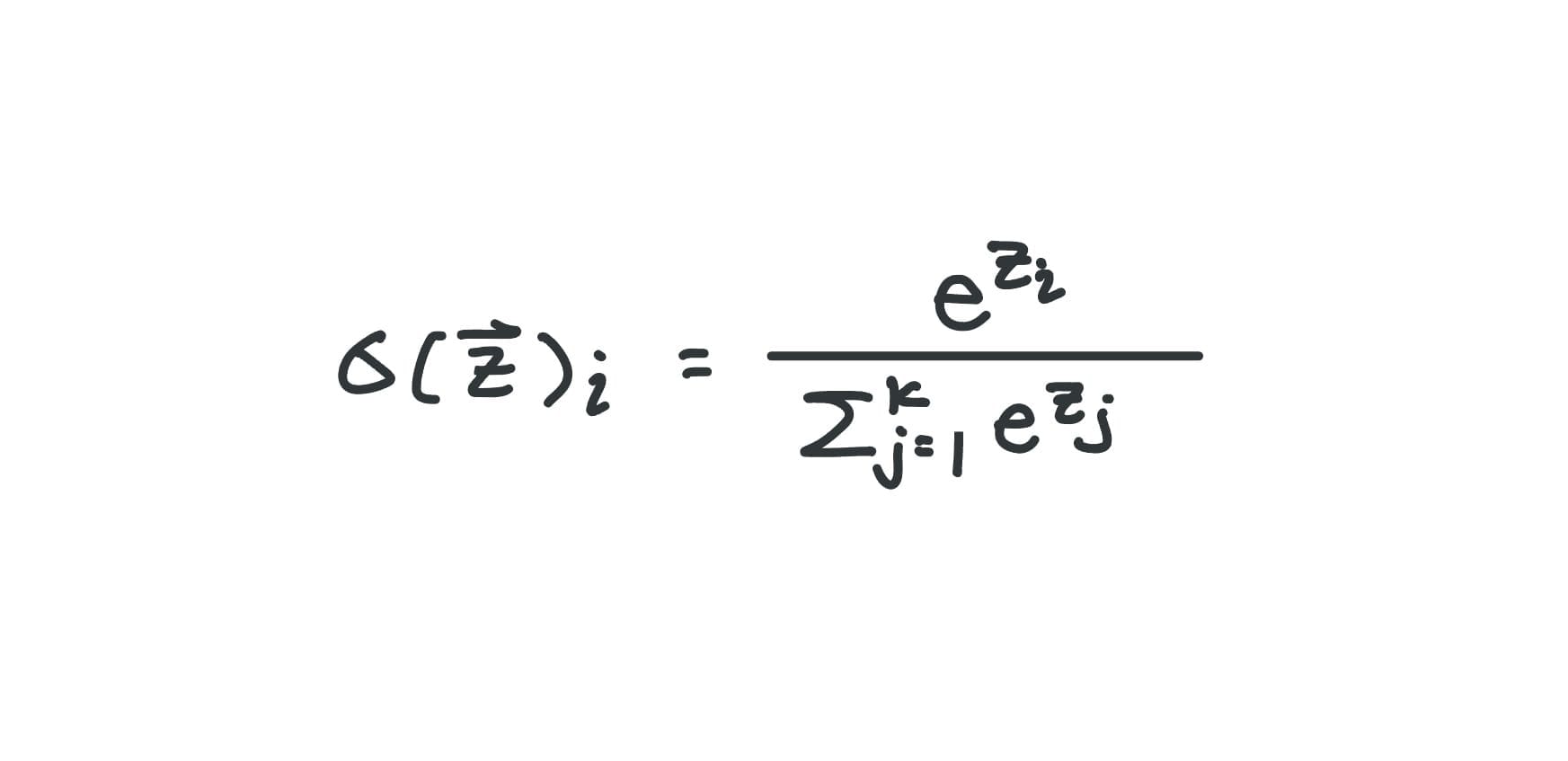 Softmax Function Equation