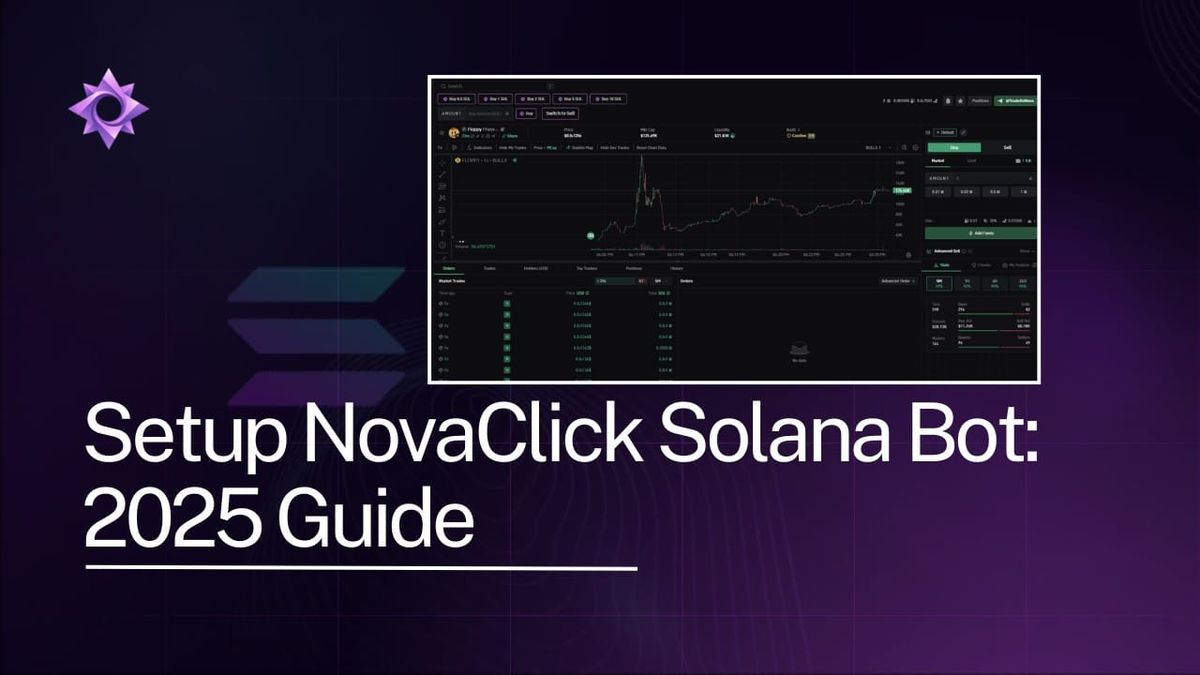 thumbnail for Setup NovaClick Solana Bot with a screenshot of NovaClick dashboard