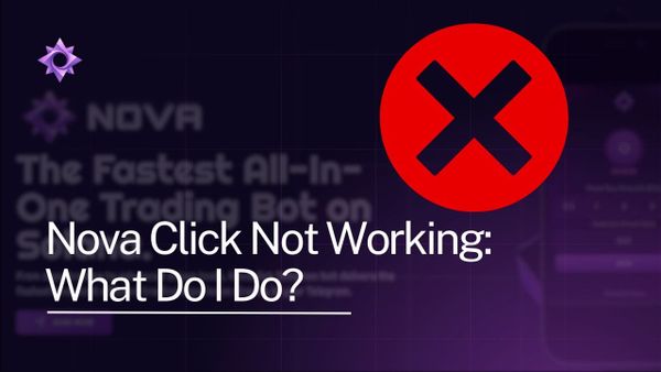 a graphic for "Nova Click Not Working: What Do I Do?"