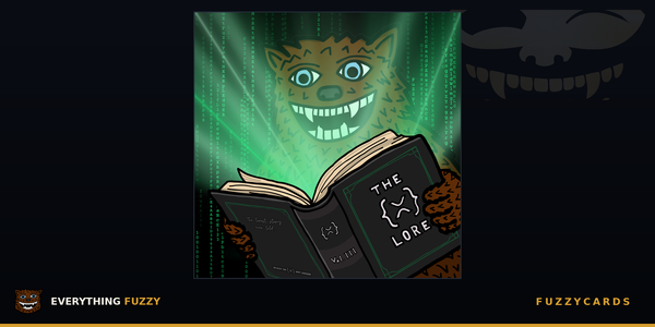 Fuzzycards first edition header banner with the Fuzzy bear and Fuzzycards wordmark