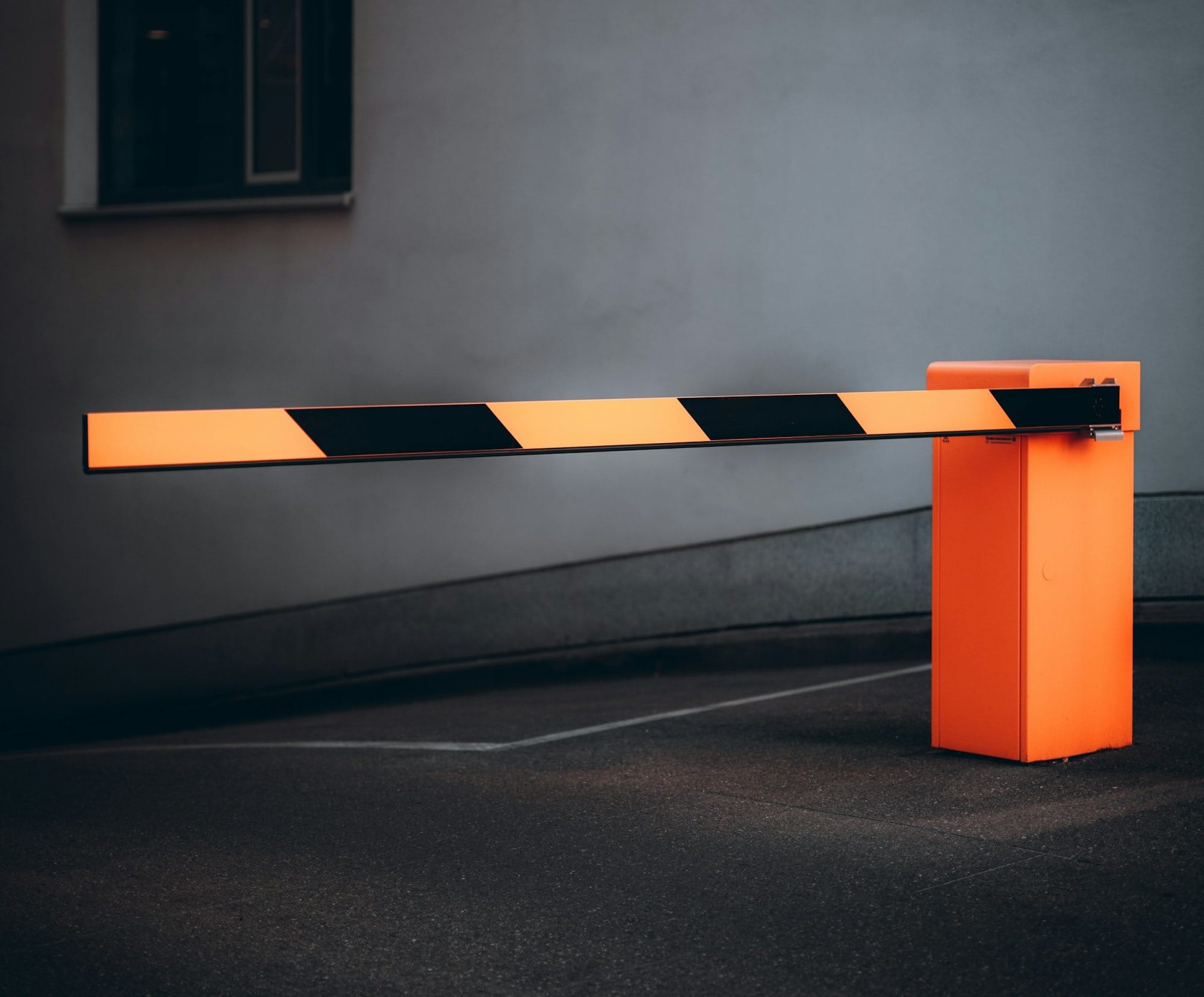 orange and white wooden bench