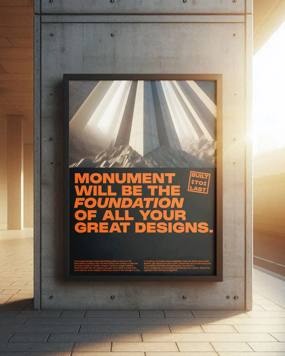 Monument Extended: Brutalism You Can Set in Type