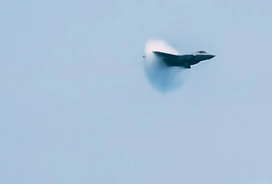 The AI Jet Sonic Booms Through Rough Air and Keeps Climbing