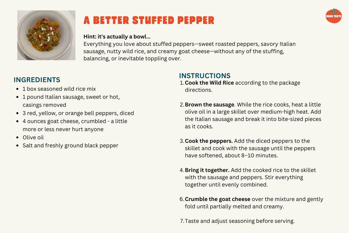 The Better Stuffed Pepper