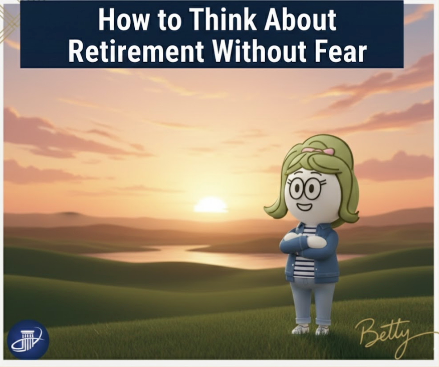 Pinterest pin: How to think about retirement without fear by focusing on what you can control