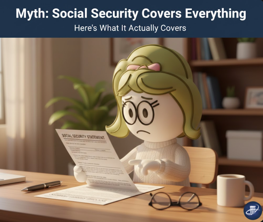 Pinterest pin: What Social Security really covers in retirement and why it replaces only 30 to 40 percent of income