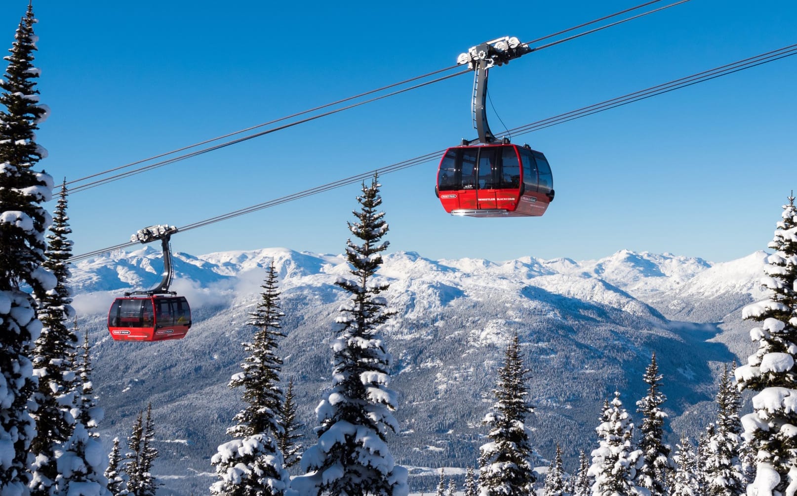 The Peak 2 Peak gondola linking Blackcomb and Whistler. PHOTO: Whistler / Mike Crane