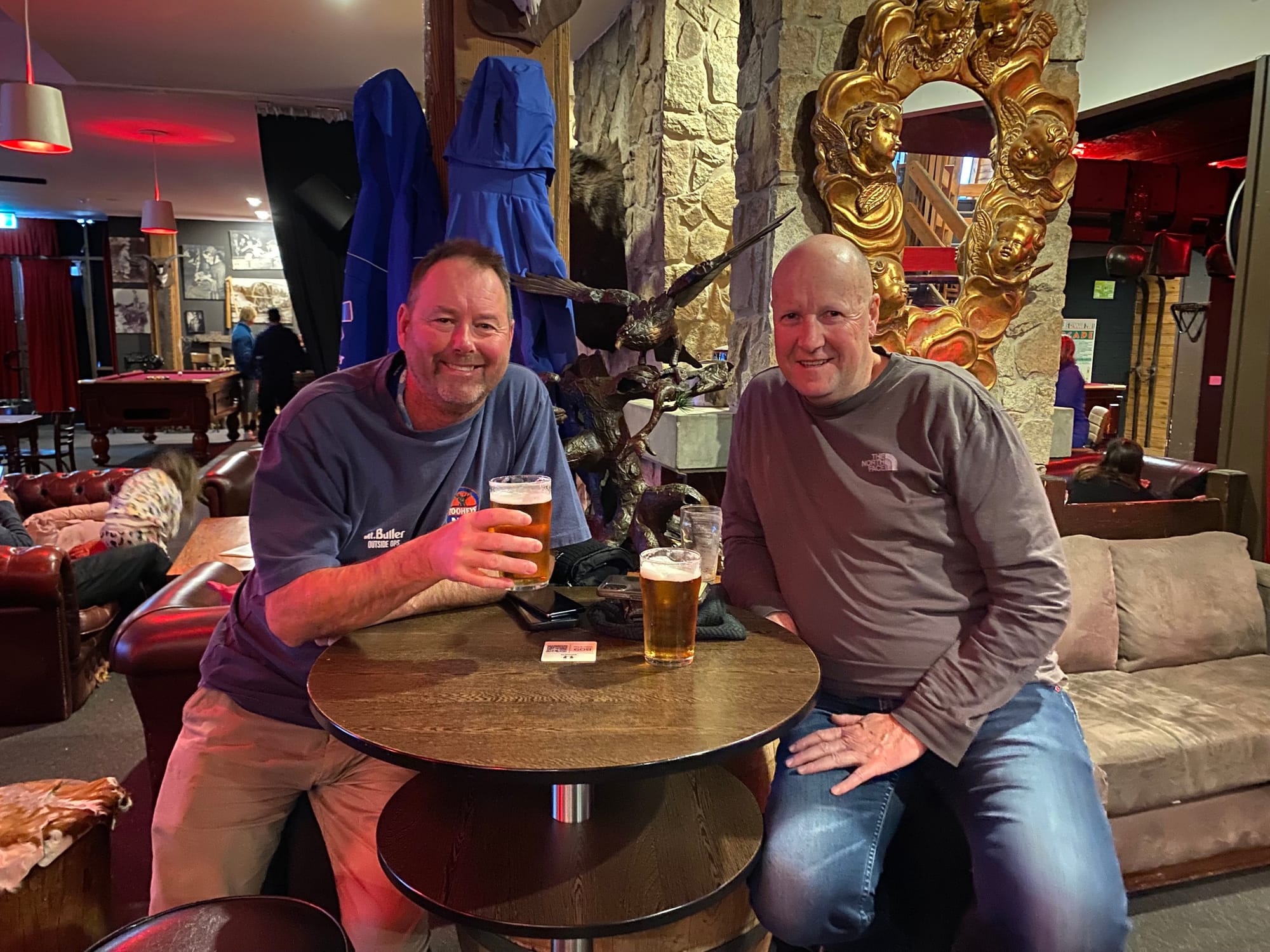 CELEBRATING A MILESTONE: Justin Carmody aka Giggles, Nigel Buchanan aka Big Nig who was the IT.