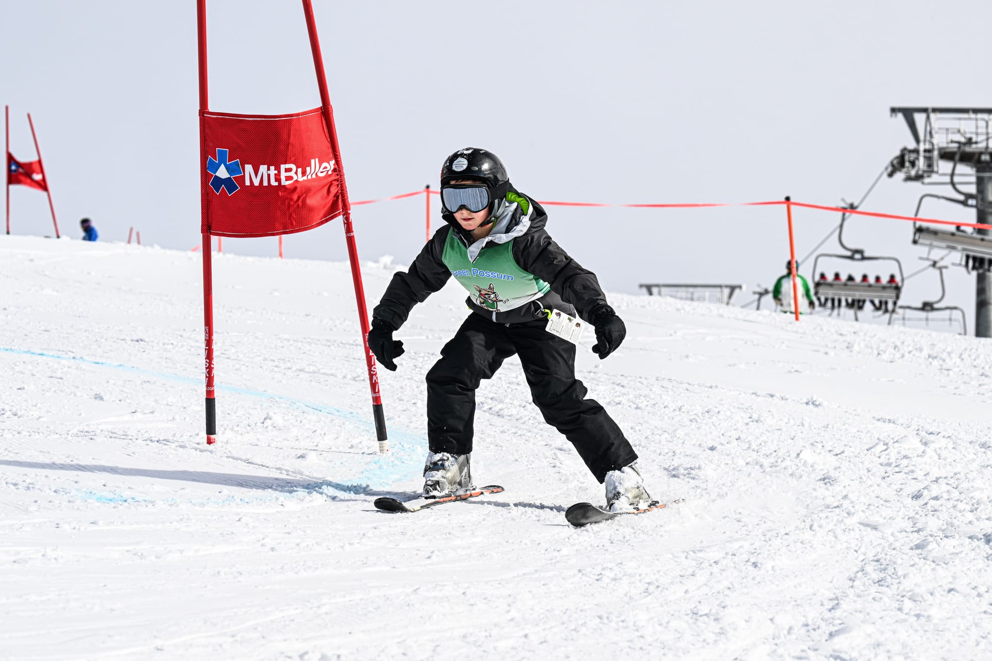 OFF| & RACING: this young skier took part in the first races of the season.