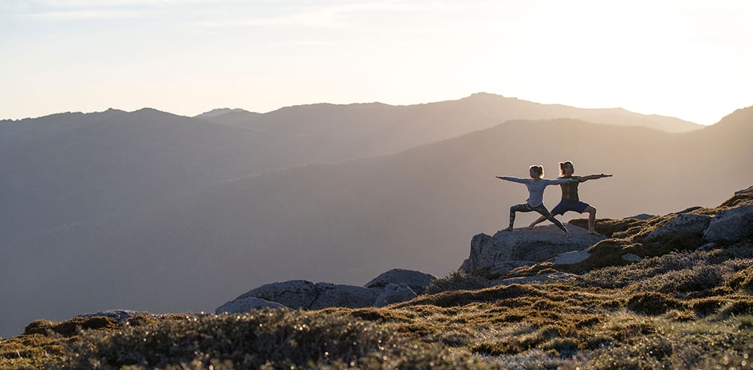 Would you like to relax with yoga in the serenity of the Snowy Mountains.