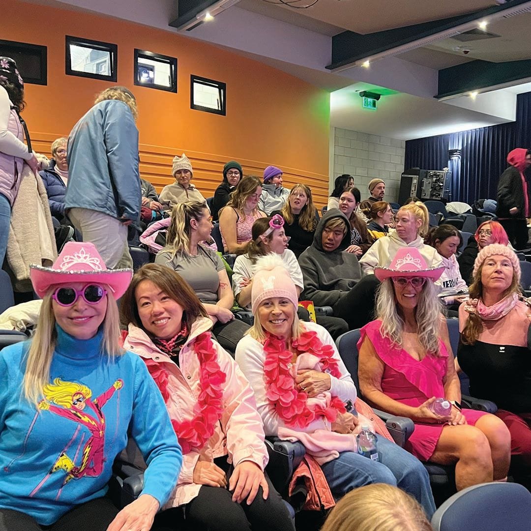 IN THE PINK: Keeping in with the Barbie theme many of the patrons to the cinema dressed for the occasion making a sea of pink. PHOTOS: Tori Hill