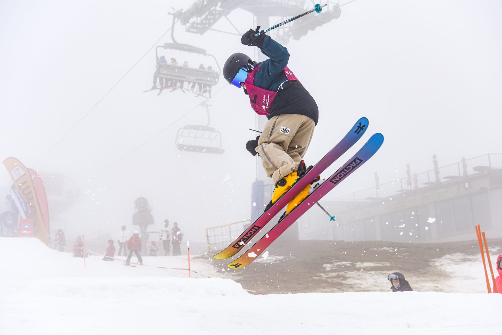 TOP SCORE: Team Buller Rider, Harlem Pec, lands safely during his moguls event – taking out first place.

