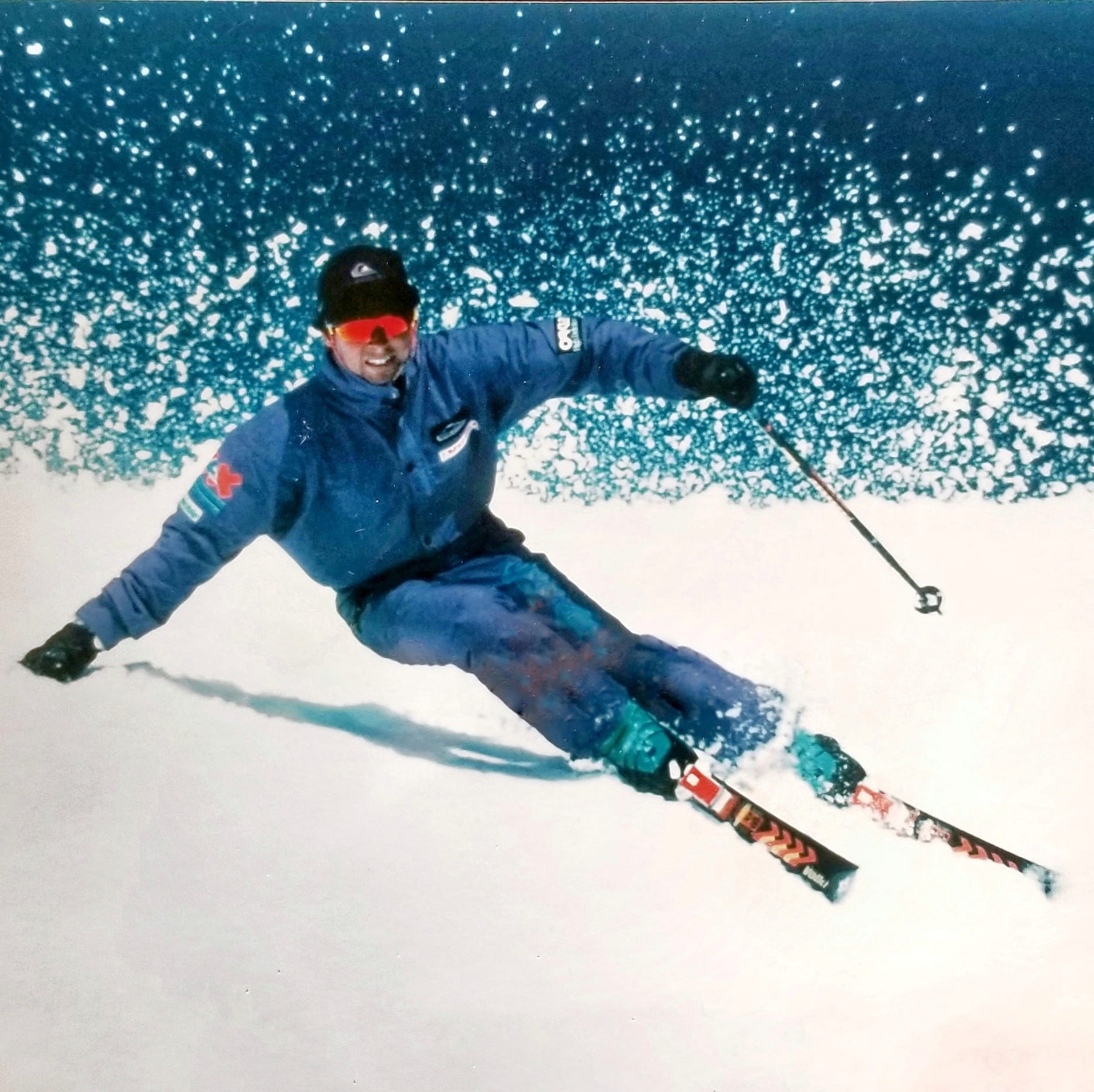 SCHOOL TIME: Mark Borderick in school uniform on the mountain. PHOTO: Tony Harrington 
