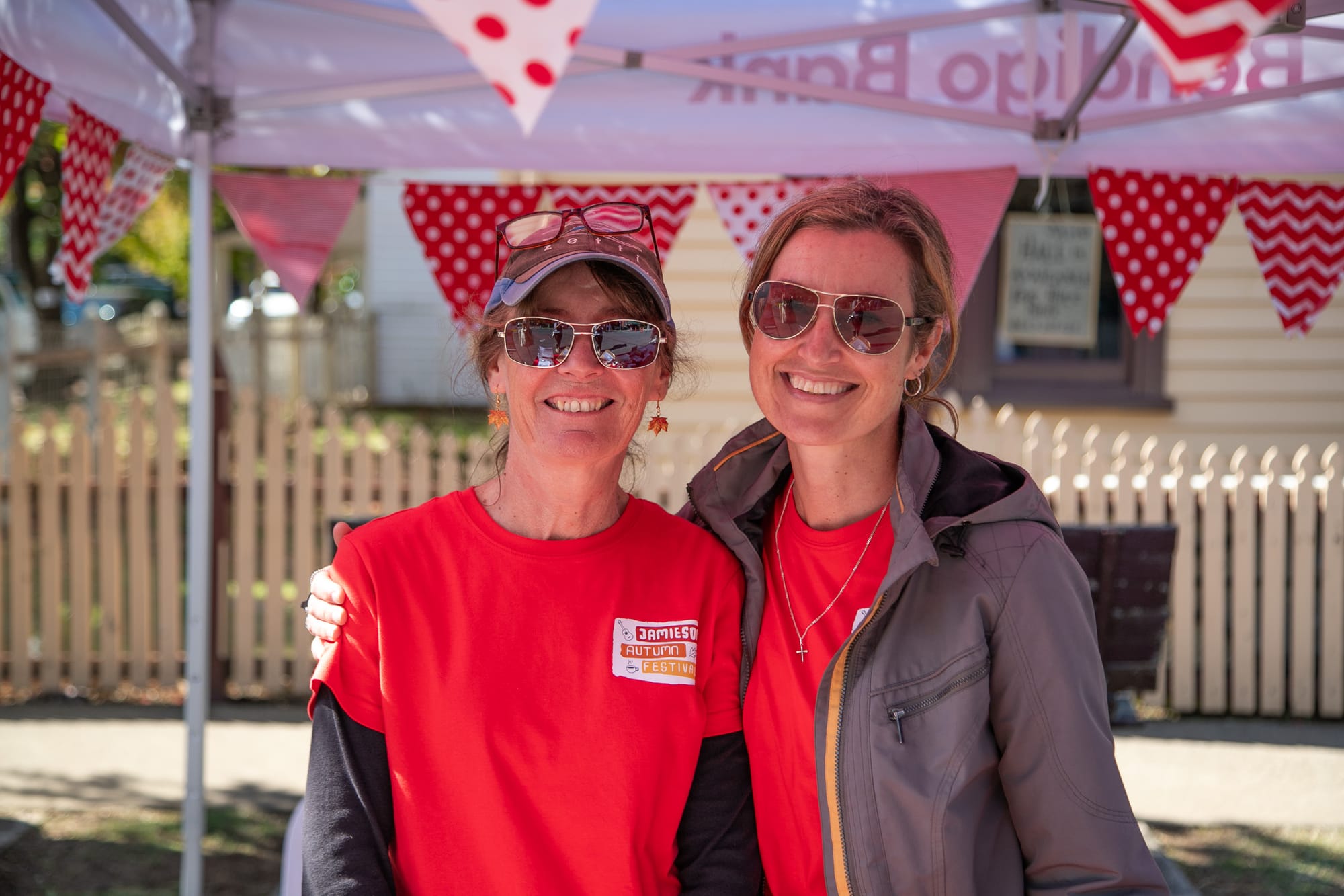 HELPING HAND: Jayne Thackray and Kate Berg volunteered at the 2024 festival, with over 50 locals contributing to the success of the Jamieson Autumn Festival.